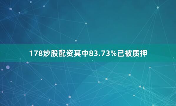 178炒股配资其中83.73%已被质押